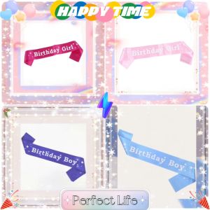 Good luck befalls! New Belt High Quality Shoulder Straps Belt Birthday Girl/Boy Set Birthday Party Supplies Decoration