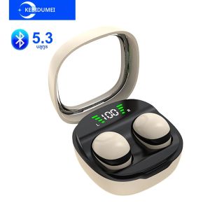 มินิที่มองไม่เห็นหูฟังบลูทูธ 5.3 หูฟังไฮไฟสเตอริโอชุดหูฟังไร้สายหูฟังลดเสียงรบกวนสําหรับ Xiaomi Huawei