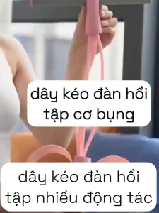 Dây Tập Bụng Chuyên Dụng Dây Kéo Tập Bụng Nâng Cấp 4/6 Ống Cao Su Chắc Chắn Giảm Cân Thon Gọn Kéo Lâu Không Biến Dạng