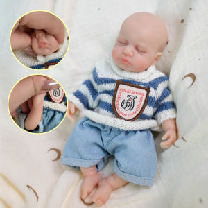 NPK 8inch Lifelike Baby Doll Super Soft Solid Silicone Squishy Elastic Platinum Silicone Baby LouLou Boy Realistic Plush Toy