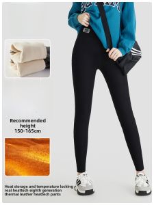 MiiOW | Womens High Waist Thickened Lamb Velvet Integrated Fleece Base Layer Pants Autumn Winter Warm Cotton Pants Special Thick