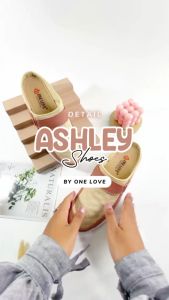 ONE LOVE ASHLEY SEPATU BUSTONG WEDGES MULES WANITA