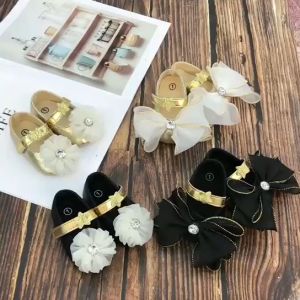 Little O baby shoes Cute Flower Princess Shoes For Girl Leisure Soft Bottom Baby Shoes Girl Learning Non-slip Walk Shoes