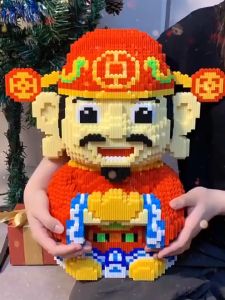 le.g0 doremon đô rê mon thần tài 68cm Đồ chơi lắp ráp mô hình Xếp hình nano 3d nanoblocks cỡ lớn có tặng búa 