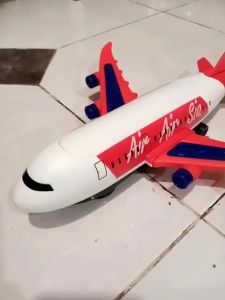 Mainan Pesawat Bisa Berjalan Dan Bergerak Light & Sound Air Asia Airliner Murah R06 | Mainan Edukasi Anak Menggunakan Baterai Kemasan Dus Kendaraan Transportasi Bisa Memutar Dan Menanjak Sendiri | Mainan Set Hadiah Anak Cowok