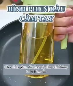 Bình thủy tinh xịt dầu ăn Bình xịt dầu ăn phun sương phun đổ 2 chế độ tản dầu đồng đều chống bám dầu - LAZYL