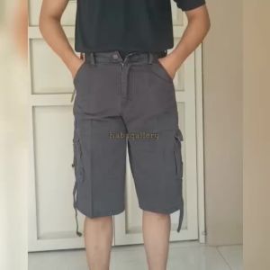 CELANA CARGO PENDEK 3/4 bawah lutut TEBAL/CELANA CARGO GUNUNG celana cargo pendek pria bahan TEBAL DAN HALUS