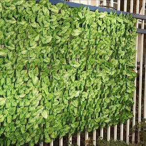 Highly simulated grass wall decoration3x0.5M Fake to be real Into Nature[Balcony Screen Backyard Home Privacy Leaves Vines Faux Ivy Green Net]artificial grass bermuda carpet outdoor fake for backdrop leaf fence milan hedge panels plastic plants matting