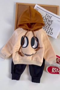 Bộ nỉ bông cho bé trai bé gái Doly kids quần áo nỉ bé trai bé gái chất nỉ bông cực ấm in hình mắt NMO6 từ 6-27kg