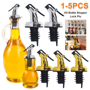 1-5PCS Kitchen Oiler Olive Oil Dispenser Pourer Whisky Liquor Oil Wine Bottle Pourer Cap Spout Stopper Mouth Dispenser Gadgets