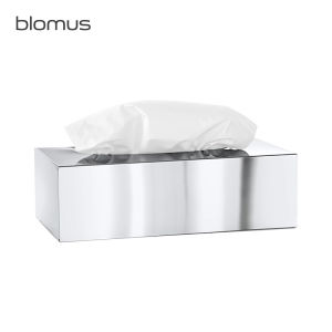 Blomus Stainless Steel Tissue Box Living Room Roll Paper Storage Decoration Glossy Simple Desktop Tissue Box Rectangular Shape