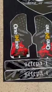 Decal klx 230 stiker motor dekal sticker klx230 Motif Eagle Hitam Abu