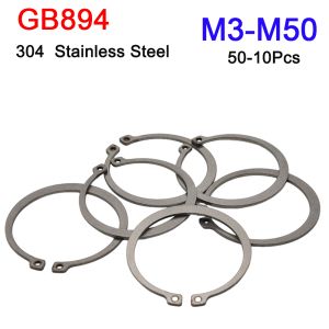GB894 M3-M50 Circlips for Shaft Type C Shaft Retaining Ring Circlip Spring Lock Washer 304 Stainless Steel Circlip Snap Rings