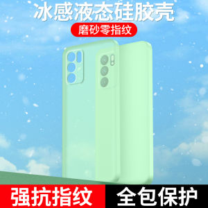 Liquid Silicone Phone Case for Oppo Reno6 6Pro 5Pro Full Cover Lens Anti-Fall Womens Style Mens Style Transparent Matte Shell