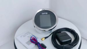 ELING 85mm (3 3/8) Digital GPS Speedometer KM MPH Knots Total Mileage Adjustable Trip COG with GPS Antenna 12V 24V