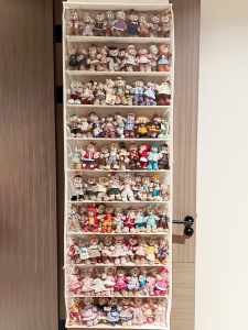 Ten-Layer Hanging Doll Storage Bag Cotton Toy Storage Organizer Dustproof Transparent Wall-Mounted Bedding Room Organizer