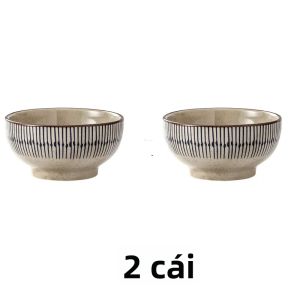 2/4 Bộ Bát Sứ Dày 4.5 Inch Thiết Kế Tráng Men Thân Thiện Với Môi Trường An Toàn Cho Lò Vi Sóng Cho Salad Cơm Món Tráng Miệng Súp Mì