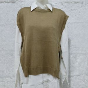 ROMPI TALI RAJUT OUTER WEAR VEST KNIT ROMPI WANITA GAYA KOREAN
