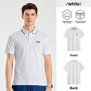 Jeep | Jeep Mens Short Sleeve Polo Shirt Breathable Quick Dry Sweatless Summer New Style Outdoor Camping Hiking Classic Series T-shirt