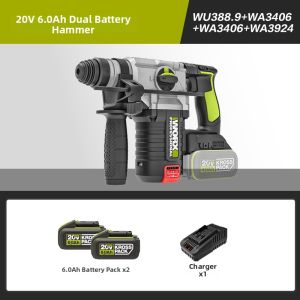 Worx | Brushless Rechargeable High-Power Concrete Drilling Rotary Hammer