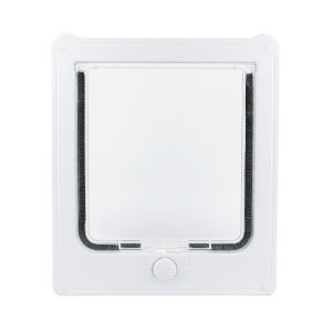 HamshMoc Flap Pet Door Silent Cat Door Extra Large Durable with Security Locking Automatically Close Easy Install Extra Large for Cat