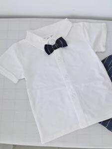 DIIMUU Kids Formal Clothes Suits 1-4Yrs Boys Birthday Party Clothing Sets Summer Shorts Sleeves Outfits