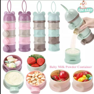 Baby Portable Milk Powder Box 3/4 Layers Storage Food Bottle Large Capacity Non-Leakage Toddle Snacks Container