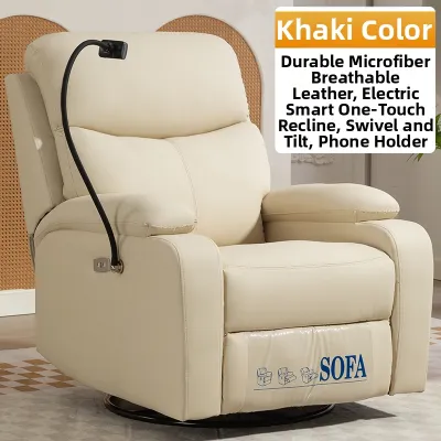 YOULANSEN | Swivel and Massage Recliner Sofa with Phone Holder