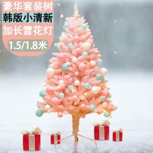 Luxury Encrypted Pink Christmas Tree Package Home Decorations 1.5 Meters Size Electric Light Source Festive Supplies