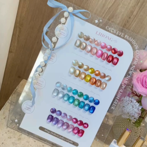 30สี LIHONG สีเจลแคทอายเนื้อซาติน+สีเจลแคทอาย สีลูกแก้ว ฟรีชาร์ทสี Cat eye แถม ชาร์ทสี ทามาให้แล้ว