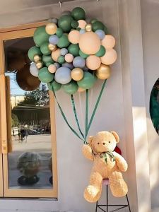 Store Opening Decorative Balloons Bear Scene Setup Festive Atmosphere Display Window 4S Shop Car Delivery Latex Balloons
