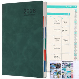 365-Day 2026 Portable A5 Pocket Planner Pu Cover Daily Weekly Schedule Notebook Calendar Journal School Office Supplies Agenda