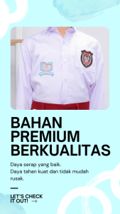 Setelan Seragam Sd Merah Putih Pendek Panjang Laki laki Kelas 1-6 Sd