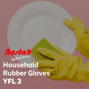 Household Gloves YFL3 Yellow Color Cleaning Hand Gloves For Household Housework Hand Gloves Rubber Kitchen Gloves Dishwash Gloves Hand Protection Gloves Toilet Cleaning Gloves Gardening Glove Panjang Cuci Pinggan Nastah Gloves 洗碗手套