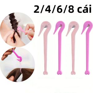 Dụng Cụ Cắt Dây Buộc Tóc Thun Dùng Một Lần 2/4/6/8 Chiếc/bộ Màu Hồng/tím Chất Liệu Nhựa Dụng Cụ Tháo Dây Buộc Tóc Băng Đô Cắt Tóc Phụ Kiện Tạo Kiểu Tóc Cho Trẻ Em