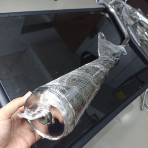 Stainless double elbow chicken pipe version 2 for tmx 125 rusi racal skygo motorstar sym.