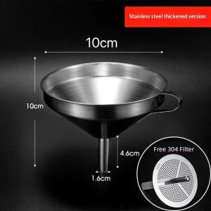 daily304 Stainless Steel Funnel Filter Set Wide Mouth Food Grade For Transferring Liquor Honey Jam Home Kitchen Daily Use
