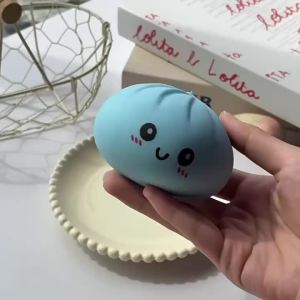 Simulation Dumpling Squishy Rebound Soft Squeeze Stress Ball With Bamboo Steamer Box Anti-Stress Toy Sensory For Creative Gift