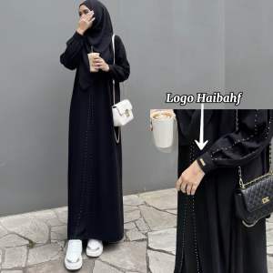 Abaya Turki Detail Sifon Bordir Mewah Payet Dress kondangan Wanita Muslim