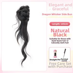 TIANZHEN | New Chinese Style Floral Bun Hairstyle Wig