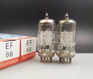New Large Shield EF86/6J8 Electronic Tube GEC Marconi Replacement for HiFi Audio Amps German Brand Dukto Part Number EF86