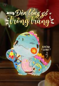 Đèn lồng trung thu gỗ Handmade Việt Nam DIY Full bộ lồng đèn trung thu cho bé tự tô màu và lắp ráp