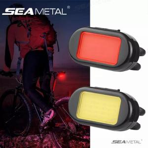 SEAMETAL Bike Lights Cycling Bicycle Front Rear Light Type-C Charge Headlight Light Warning Taillight LED Lantern Bike Parts