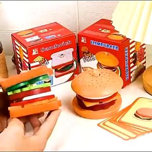 Montessori Stacking Hamburger SandwichToy Fine Motor Skills Mainan Sandwic Burger
