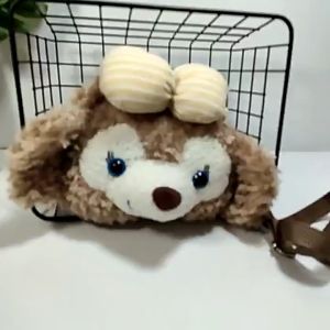 Túi Đeo Chéo Gấu Bông Duffy Đeo Nơ Siêu Cute