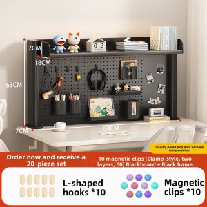 FWTDF | Desk Organizing Shelf with Perforated Panels Tiered Clamping Storage Rack