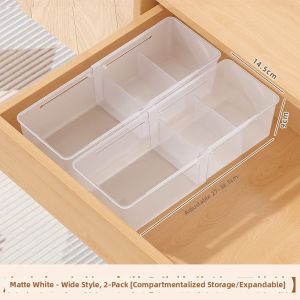 POSHU | Expandable Organizer With Internal Dividers Storage Box