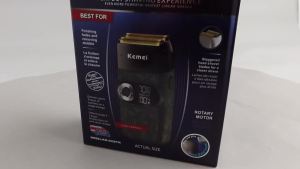 Kemei | Máy Cạo Râu Điện 2 Trong 1 Kemei Dành Cho Nam Giới Máy Cạo Râu Và Dao Cạo Màn Hình LCD Không Dây Di Động Có Thể Sạc Lại KM-2027 Lưỡi Dao Bằng Thép Không Gỉ