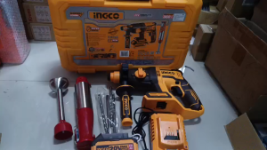 พร้อมส่ง 🔥COSLI240208🔥 สว่านโรตารี่ไร้สาย CRHLI2201 / 3 ระบบ ครบๆ ฟรี เครื่องปั่นอเนกประสงค์ไร้สาย INGCO ไทย