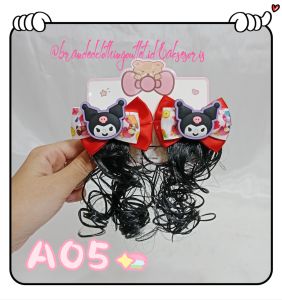 JEPIT RAMBUT WIG STYLE / JEPIT RAMBUT SANRIO ANAK / KEP RAMBUT PITA ELEGAN / VINTAGE RIBBON HAIR CLIP / JEPITAN RAMBUT WIG ANAK / JSR7346